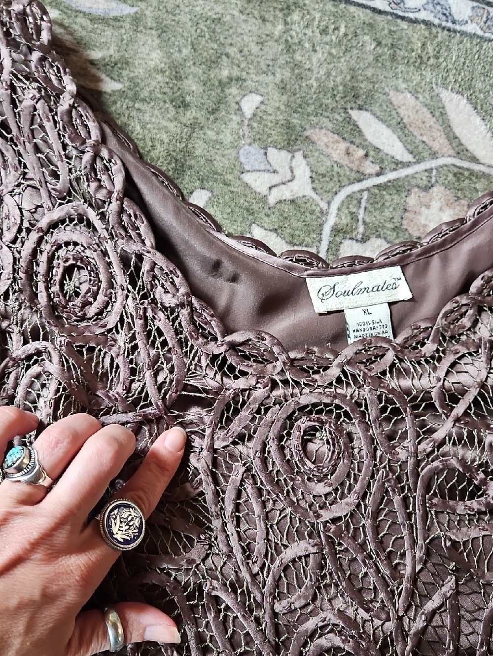 Soulmates Formal Embroidered Lace Dress With Jacket - Picture 11 of 11